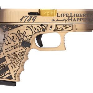 19 Gen3 9mm Custom Pistol with US Constitution Custom Laser Engraving and 4.6 Inch Threaded Barrel (Made in USA)