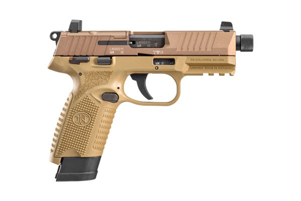 FN502 Tactical 22LR Optics Ready Rimfire Pistol with FDE Finish and Threaded Barrel