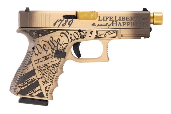 19 Gen3 9mm Custom Pistol with US Constitution Custom Laser Engraving and 4.6 In