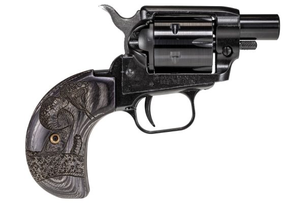 Barkeep Boot 22 LR Revolver with 1.68 inch Barrel and Wood Burnt Snake Grips