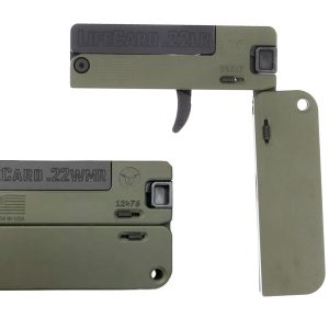 Lifecard 22LR Folding Single-Shot Pistol with OD Green Finish