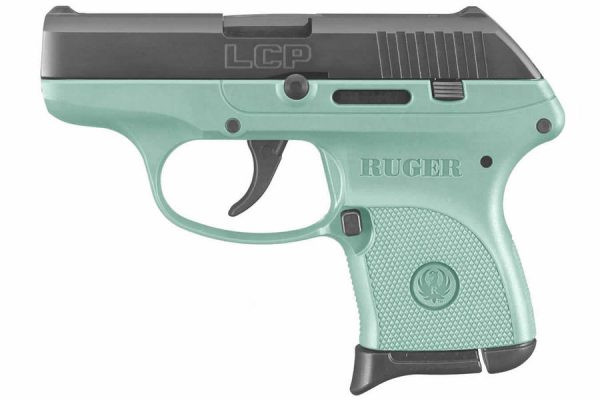 LCP 380 ACP Centerfire Pistol with Turquoise Cerakote Grip Frame