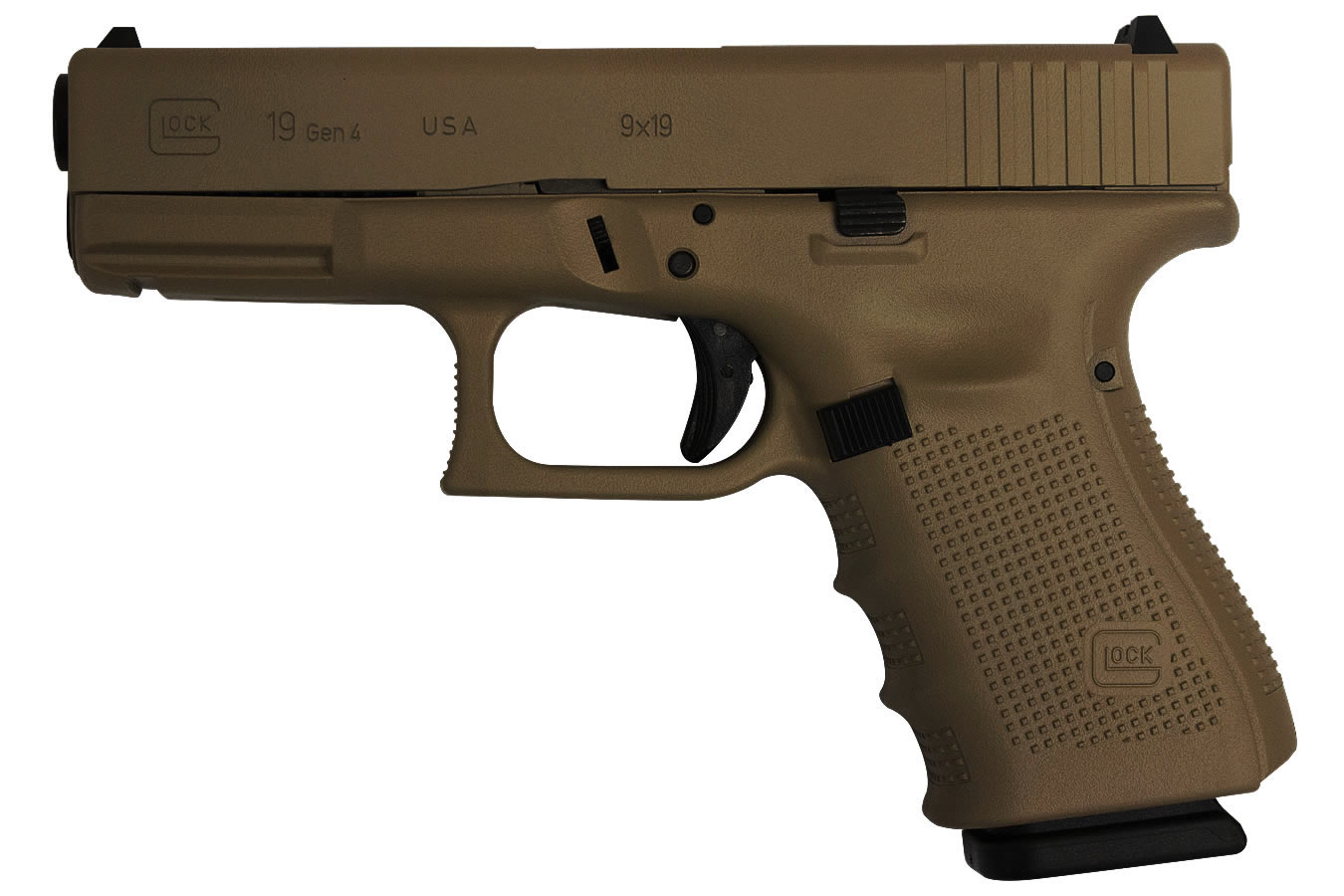 19 Gen4 9mm 15-Round Pistol with Hot Cerakote Burnt Bronze Finish 19 Gen4 9mm 15-Round Pistol with Hot Cerakote Burnt Bronze Finish - Firearms - Texas Gun Store