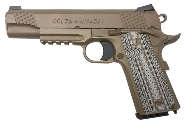 M45A1 CQBP Marine 1911 .45 ACP with Desert Tan Finish and Rail