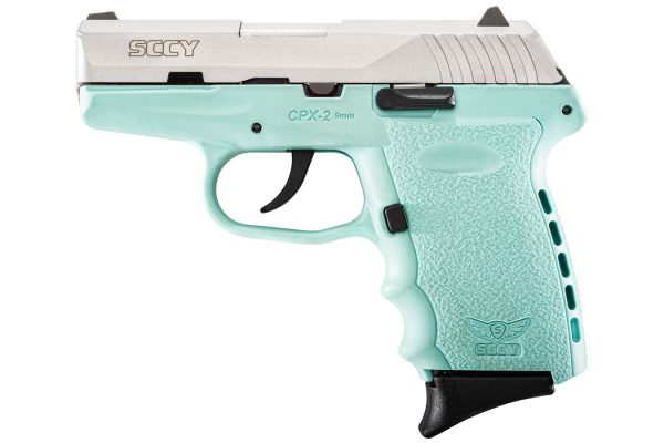 CPX-2 9mm Aqua Blue Pistol with Stainless Slide