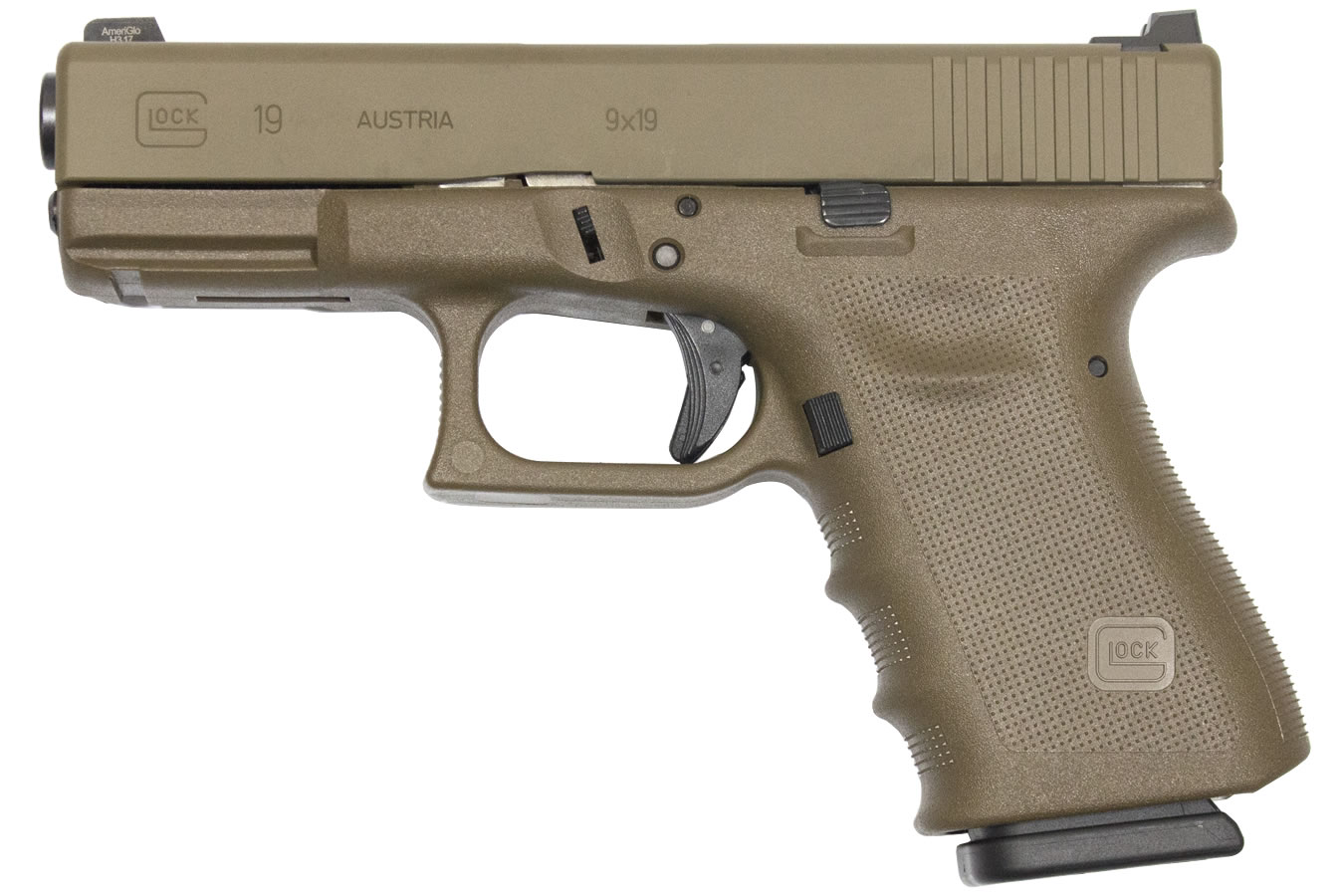 19 Gen3 9mm 15-Round Vickers Tactical Pistol with FDE Frame and Slide