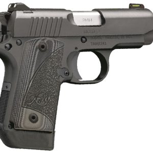 Micro 9 9mm Matte Black Carry Conceal Pistol with Green Fiber-Optic Front Sight