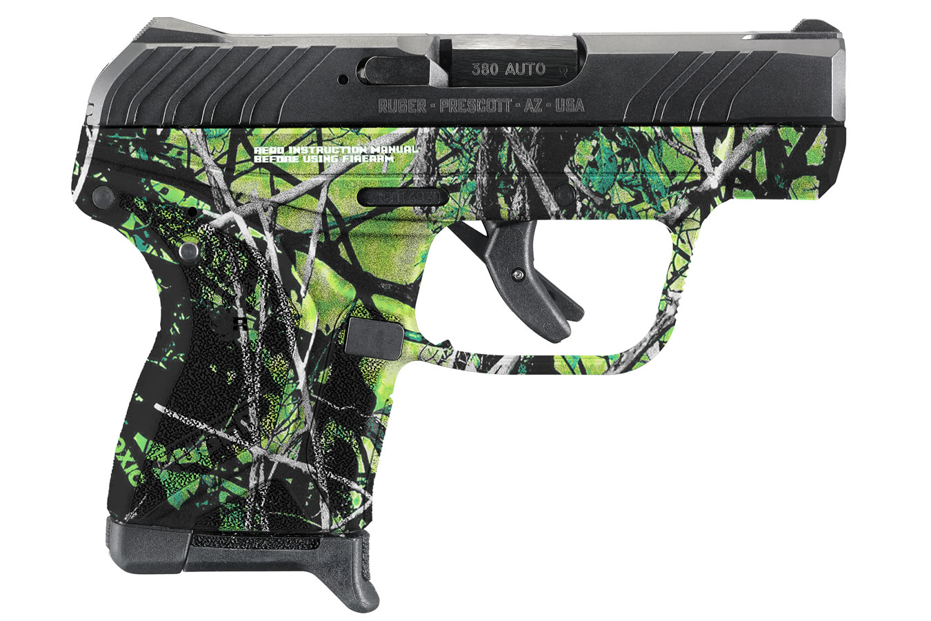 LCP II 380 ACP Carry Conceal Pistol with Reduced Moon Shine Camo Toxic Finish