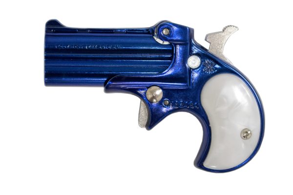 .22LR Derringer with Royal Blue Jewel Tone Finish and Pearl Grips