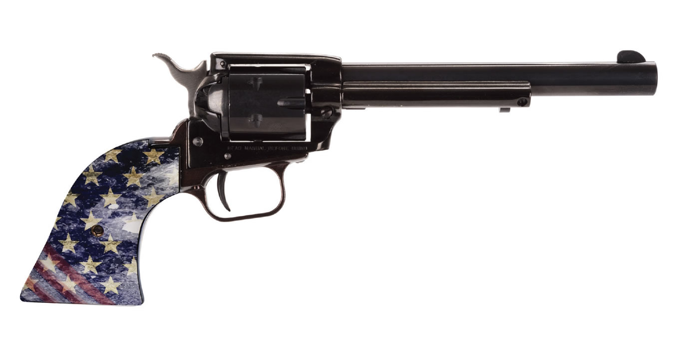 Rough Rider 22LR Rimfire Revolver with 6.5 Inch Barrel and American Flag Grips