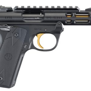 Mark IV 22/45 Lite 22LR Black with Gold Anodized Threaded Barrel