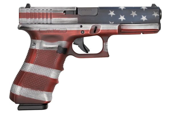 17 Gen4 9mm 17-Round Pistol with American Flag Battleworn Cerakote Finish (Made
