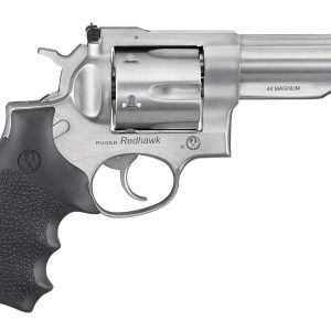 Redhawk 44 Rem Mag Satin Stainless Revolver with Hogue Monogrip