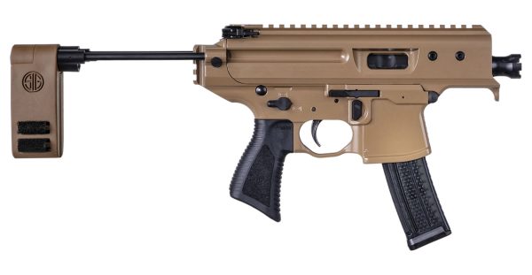 MPX Copperhead 9mm Flat Dark Earth Pistol with Pivoting Contour Brace