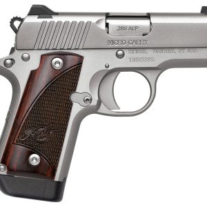 Micro Stainless 380 Auto with Night Sights and Rosewood Grips