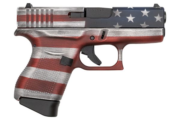 43 9mm Single Stack Pistol with Cerakote Battleworn USA Flag Finish (Made in the USA)