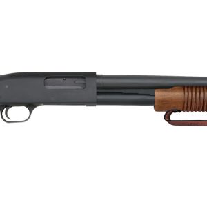 590 Nightstick 12 Gauge Pump-Action with Wood Raptor Grip and Leather Strap
