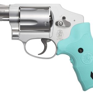 Model 642 38 Special Revolver with Robins Egg Blue CT Crimson Trace Laser Grips