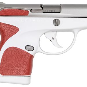 Spectrum .380 Auto White/Stainless Pistol with Red Grips - Firearms - Texas Gun Store