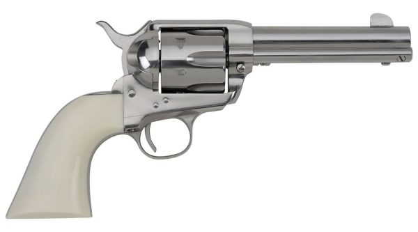 1873 Great Western II 45LC Deluxe Stainless Revolver with Ultra Ivory Grips