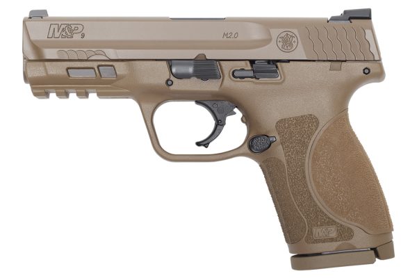MP9 M2.0 Compact Flat Dark Earth Pistol with 4-inch Barrel and No Thumb Safety