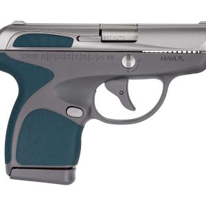 Spectrum 380 Auto Stainless Silver/Gray with Indigo Blue Grips - Firearms - Texas Gun Store