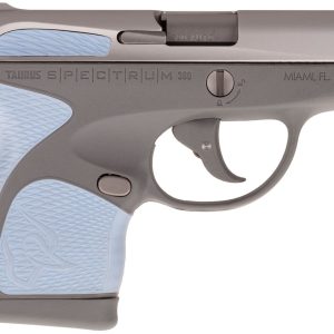 Spectrum 380 Auto Stainless Steel Slide/Gray Frame with Serenity Blue Grips - Firearms - Texas Gun Store