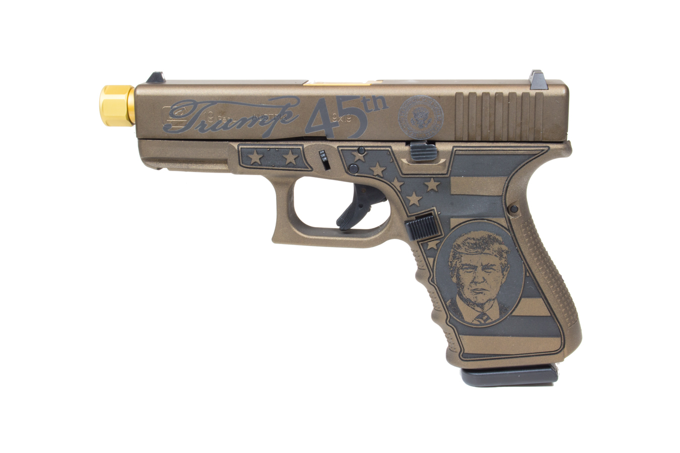 19 Gen4 9mm Donald Trump Keep America Great Edition Pistol with Threaded Barrel 19 Gen4 9mm Donald Trump Keep America Great Edition Pistol with Threaded Barrel - Firearms - Texas Gun Store
