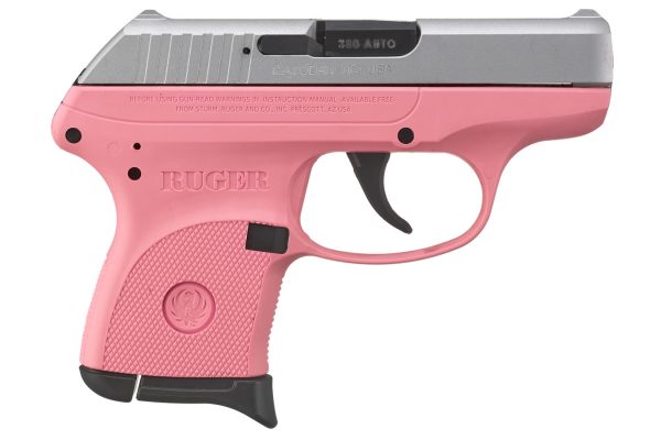 LCP 380 ACP Pistol with Pink Grip Frame and Satin Aluminum Cerakote Slide