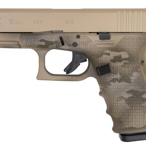 19 Gen4 9mm Apollo Custom Pistol with Desert Multi-Cam Cerakote and Stippled Fra