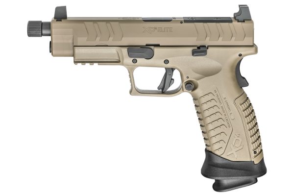 XDM Elite 4.5 Tactical OSP 9mm Desert FDE Pistol with Threaded Barrel