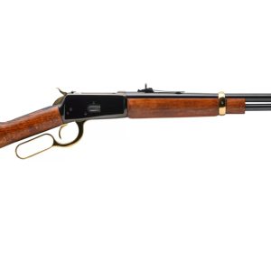 R92 357 Magnum Lever Action Rifle with Brazilian Hardwood Stock and Gold Accents