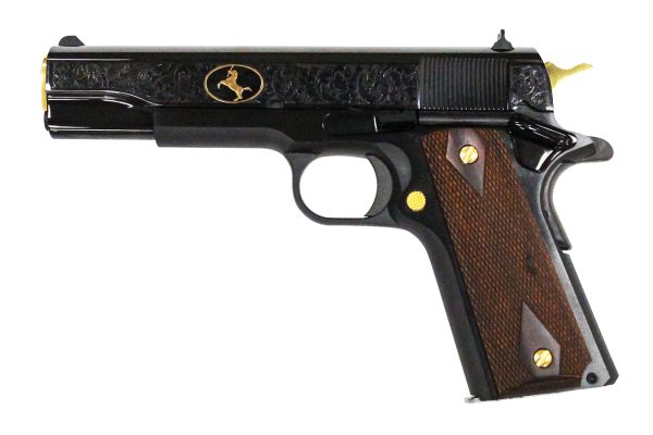 1911 Heritage .38 Super Full-Size Blued Pistol with Custom Scroll Engraving