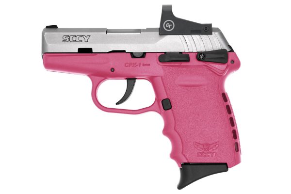 CPX-1 9mm Pistol with Pink Frame/Stainless Slide and Crimson Trace Red Dot