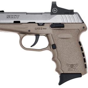 CPX-2 9mm Pistol with Dark Earth Frame/Stainless Slide and Crimson Trace Red Dot