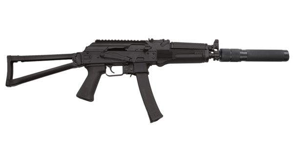 KR-9S 9mm AK Rifle with Faux Suppressor and Folding Stock