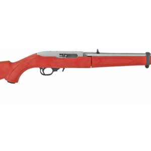 10/22 Takedown 22 LR Autoloading Rifle with Red Stock and Stainless Barrel