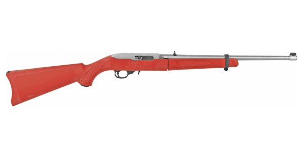 10/22 Takedown 22 LR Autoloading Rifle with Red Stock and Stainless Barrel