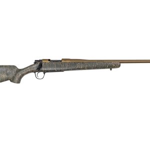 Mesa 308 Win Bolt Action Rifle with Green Stock with Black and Tan Webbing