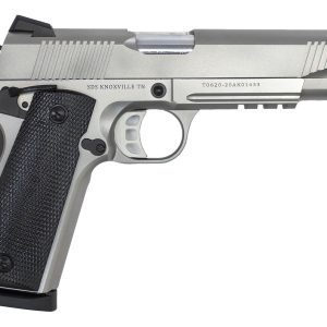 1911 Duty 45 ACP Pistol with Satin Stainless Finish and Black Grips