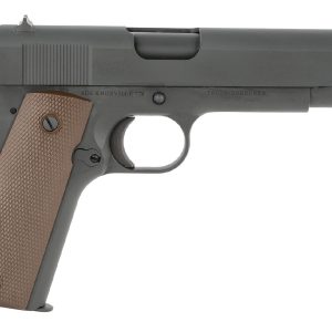 1911 A1 US Army 9mm Pistol with Checkered Brown Polymer Grip