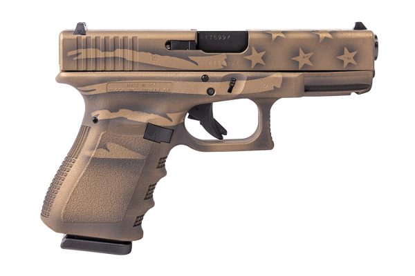 23 Gen3 40 S&W Compact Pistol with Coyote Battle Worn Flag Cerakote Finish