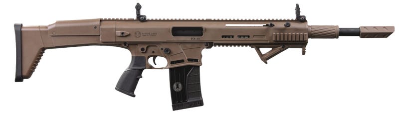 PANZER ARMS SCR XII TACTICAL FLAT DARK EARTH 12 GA 18.5" BARREL 5-ROUNDS