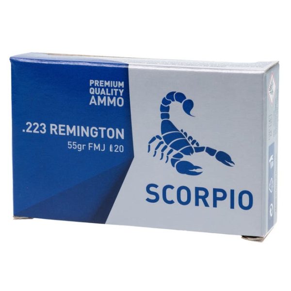 STV TECHNOLOGY SCORPIO BRASS .223 REM 55 GRAIN 20-ROUNDS FMJ