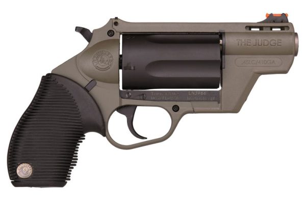 TAURUS JUDGE PUBLIC DEFENDER OD GREEN .410 GA / .45 COLT 2.5" BARREL 5-ROUNDS