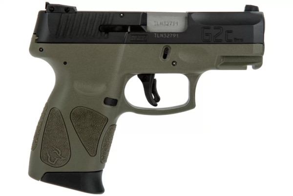 TAURUS G2C PISTOL BLACK/OD GREEN 9MM 3.25" BARREL 12-ROUNDS MANUAL SAFETY