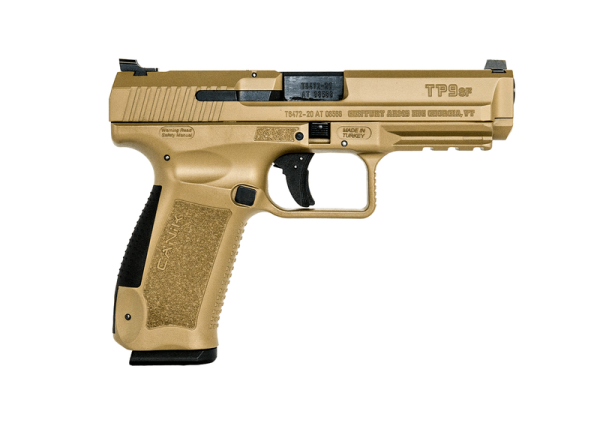 CANIK TP9SF PISTOL FLAT DARK EARTH/BLACK 9MM 4.46" BARREL 10-ROUNDS INCLUDES 2 MAGAZINES