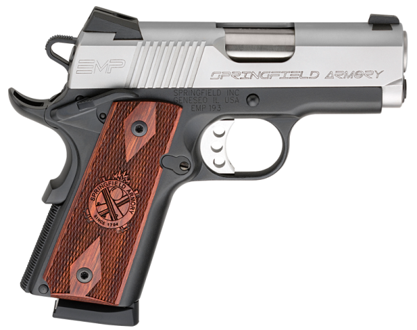 SPRINGFIELD ARMORY 1911 EMP LIGHTWEIGHT COMPACT PISTOL BLACK/STAINLESS 9MM 3" BARREL 9-ROUNDS