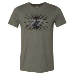 Division 77 Short Sleeve T-Shirt - Heather Military Green | Premium Cotton Apparel - RIFLES - Texas Gun Store
