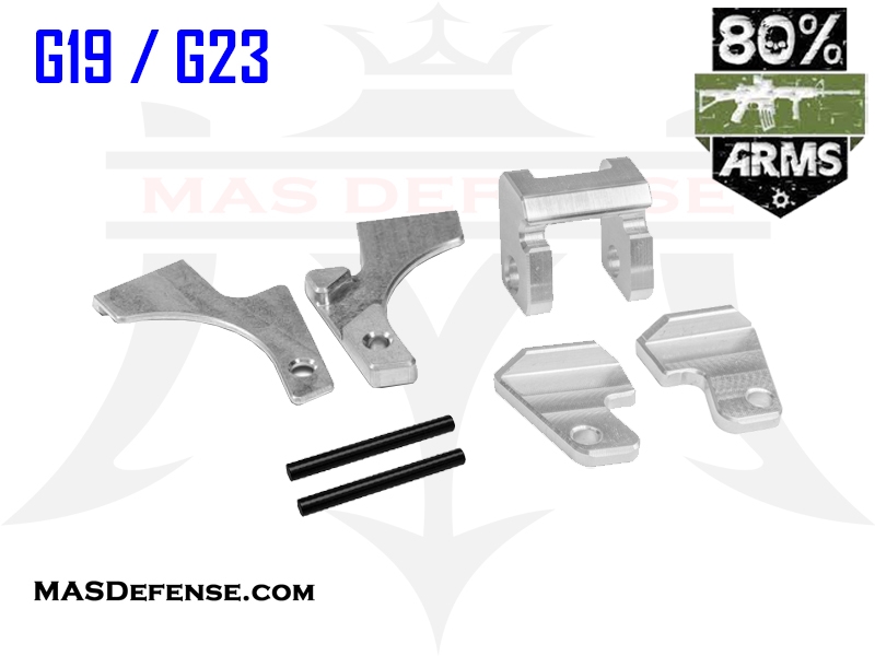 80% Arms Complete Rail Set for Polymer80 Compact G19/G23 - RK-C